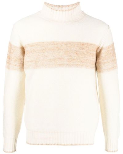 Eleventy Ribbed-detail Knit Sweater - Natural