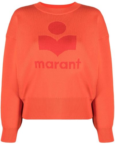 Isabel Marant Intarsia-knit Sweater - Orange