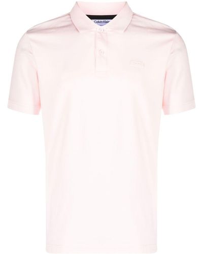 Calvin Klein Poloshirt mit Logo-Patch - Pink