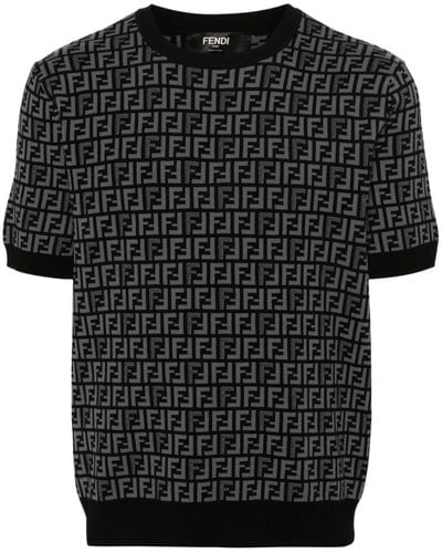 Fendi Short-sleeve Sweater - Black