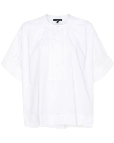 Soeur Albane Hemd mit Häkelbesatz - Weiß