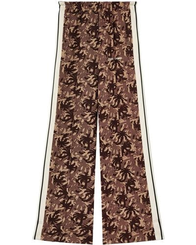 Palm Angels Palm Tree-print Track Trousers - Brown