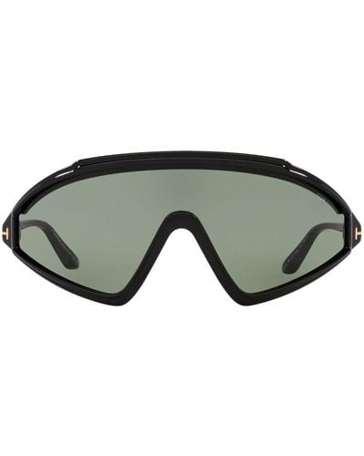 Tom Ford Lorna Shield-frame Sunglasses - Green