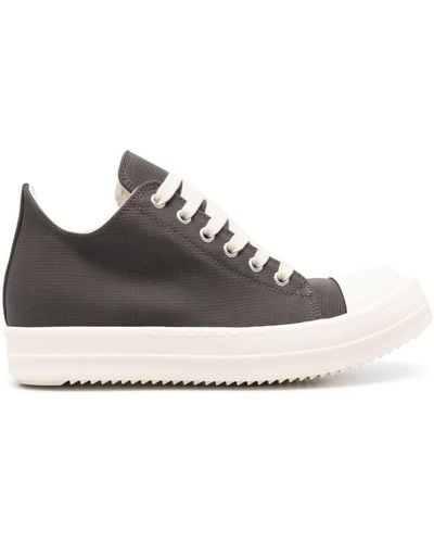 Rick Owens Lido lace-up canvas sneakers - Negro