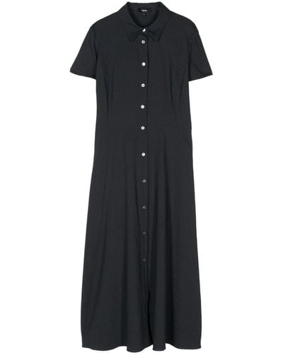 Theory Flared Shirt Dress - Black