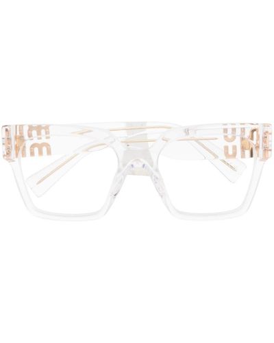 Miu Miu ロゴプレート 眼鏡フレーム - ホワイト