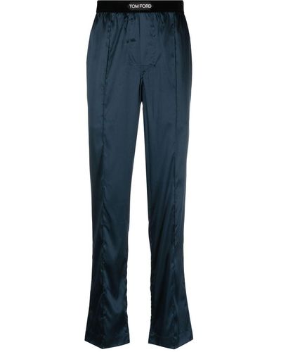 Tom Ford Pyjama-Hose aus Seide - Blau