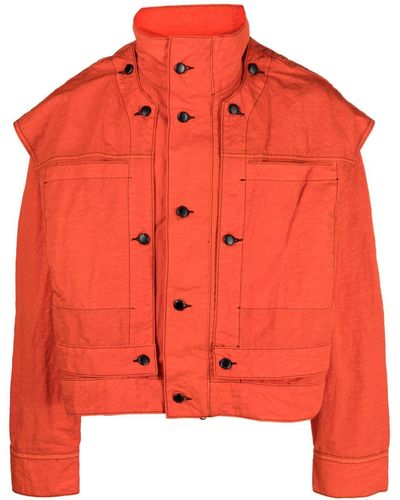 Eckhaus Latta Mobile High-neck Oversized Jacket - Orange