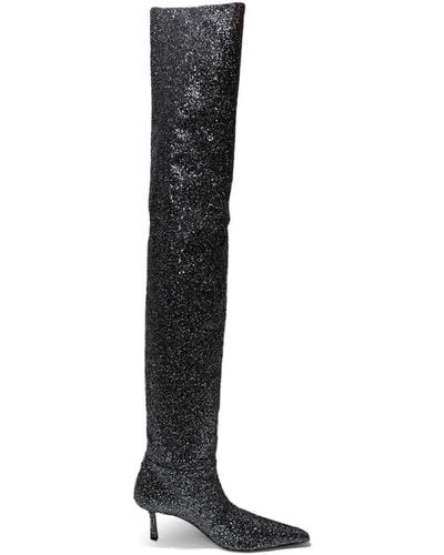Alexander Wang Stivali al ginocchio Viola 65mm - Nero