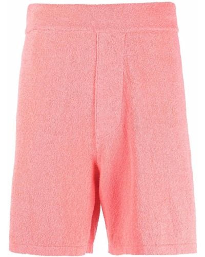 Laneus Sponge Towel Bermuda Shorts - Pink