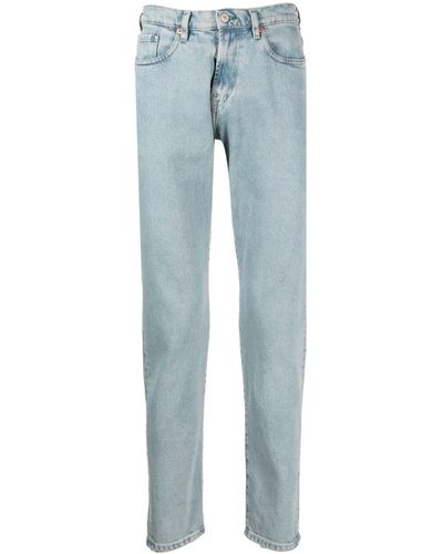 PS by Paul Smith Washed-denim Straight-leg Trousers - Blue