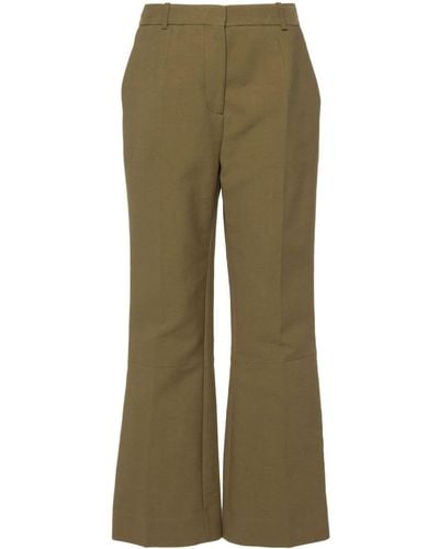 Victoria Beckham Straight Leg Pants - Green