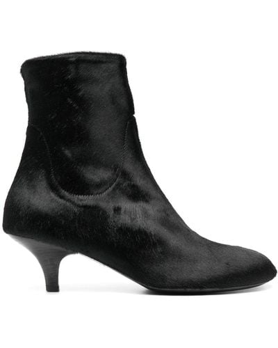 Marsèll 50mm Kitten-heel Leather Boots - Black