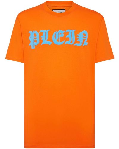 Philipp Plein Gothic Plein Cotton T-shirt - Orange