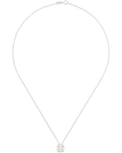 Monan 18kt Witgouden Diamanten Hanger Ketting - Metallic