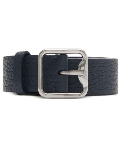 Burberry Grained Leather B-buckle Belt - Blue