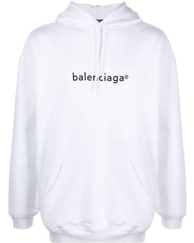 Balenciaga Sweat à capuche New Copyright - Blanc