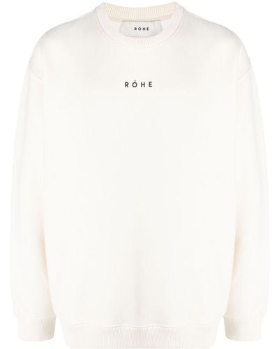 Rohe Logo-print Long-sleeved Sweatshirt - White