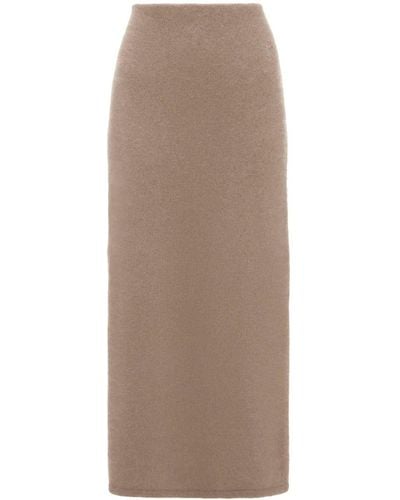 JW Anderson Side-slit Tube Skirt - Brown