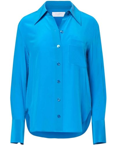 Equipment Quinn Silk Shirt - Blue
