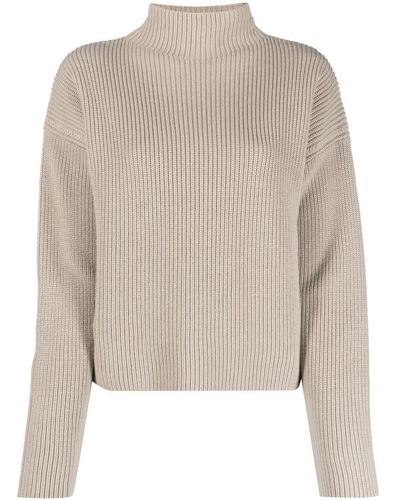 Filippa K Purl-knit Mock-neck Sweater - Natural
