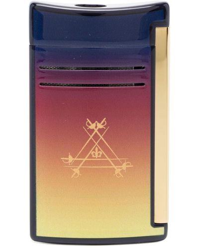 S.t. Dupont X Montecristo briquet Maxijet L'aurore (7 cm x 4 cm) - Bleu