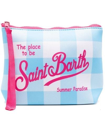 Mc2 Saint Barth Aline Kosmetiktasche mit Logo-Print - Weiß