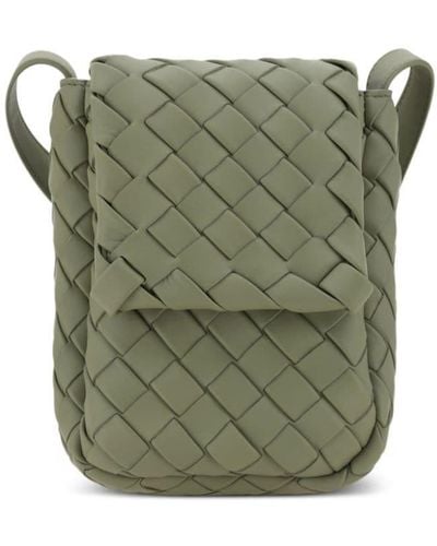 Bottega Veneta Mini Vertical Cobble Umhängetasche - Grün