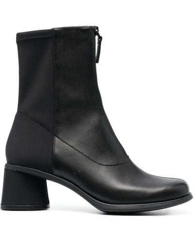 Camper Kids round-toe leather boots - Black