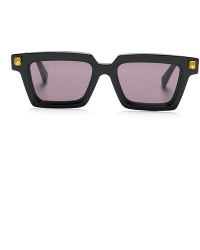 Kuboraum Q2 Sonnenbrille mit eckigem Gestell - Schwarz