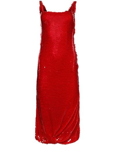 16Arlington Sidd Sequinned Midi Dress - Red