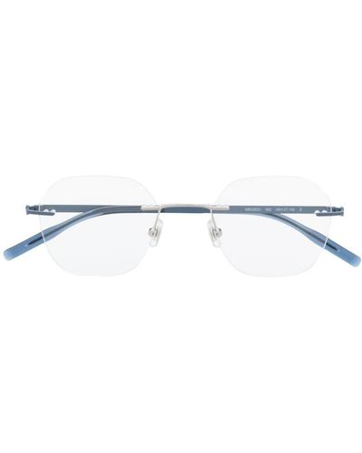 Montblanc ラウンド眼鏡フレーム - ブルー