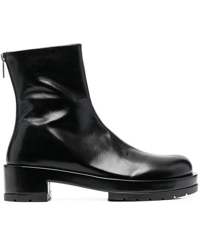 SAPIO Zipped Ankle Boots - Black