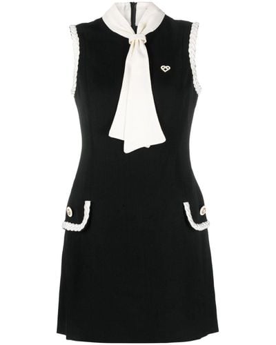 Casablancabrand Mini-jurk Met Geborduurd Logo - Zwart