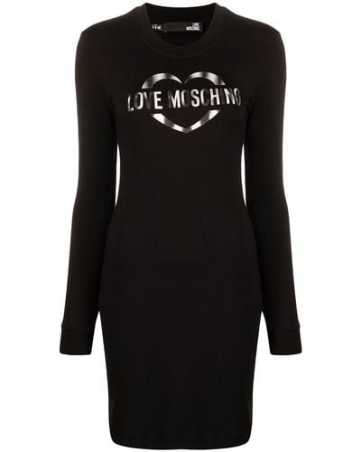 Love Moschino Printed Dress - Black