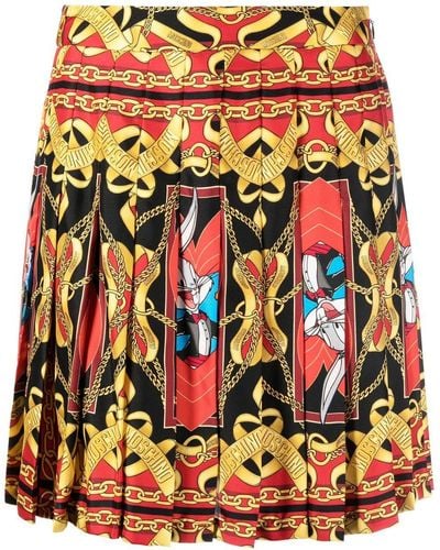Moschino Bugs Bunny Pleated Skirt - Red
