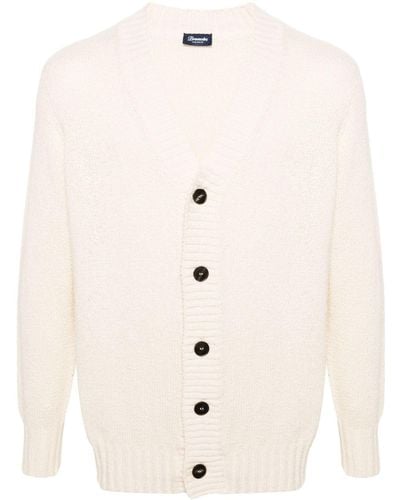 Drumohr Button-up Cotton Cardigan - Natural