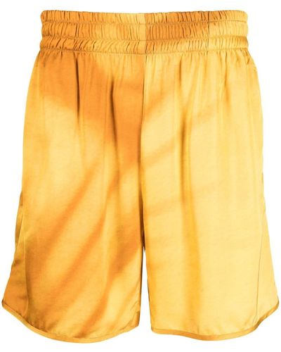 BLUE SKY INN Palms Elasticated-waistband Shorts - Yellow
