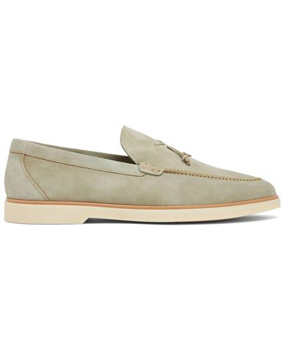 Magnanni Almond-toe Suede Loafers - White