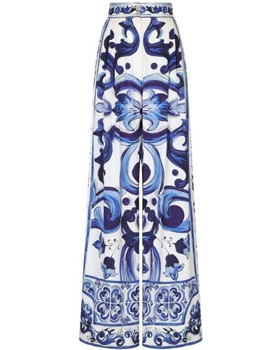 Dolce & Gabbana Flared Broek - Blauw