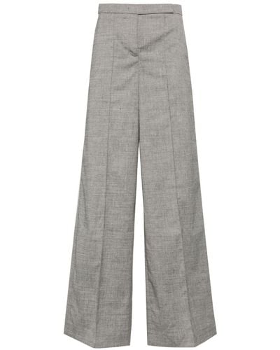 Dorothee Schumacher Linen Tailored Trousers - Grey