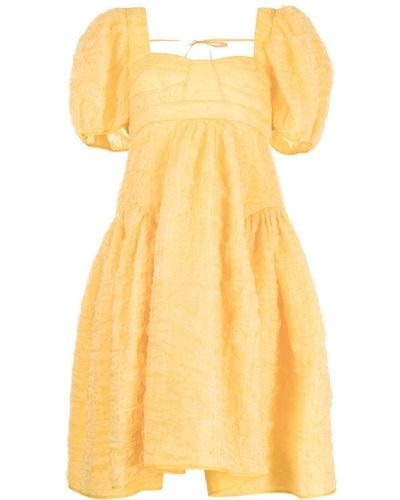 Cecilie Bahnsen Lumi Cloud-matelassé Dress - Yellow