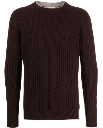 Johnstons of Elgin Cable-knit Cashmere Sweater - Brown