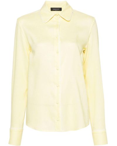 Fabiana Filippi Langärmeliges Hemd aus Leinen - Gelb