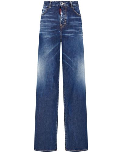 DSquared² Jeans mit weitem Bein - Blau