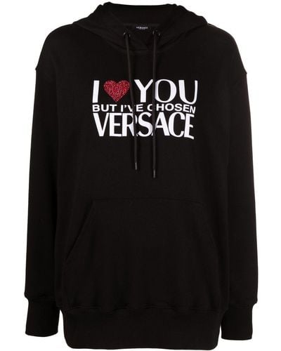 Versace ヴェルサーチェ ビジュートリム セーター - ブラック