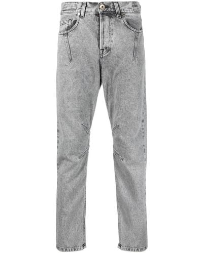 Eleventy Slim-cut Cotton Jeans - Gray