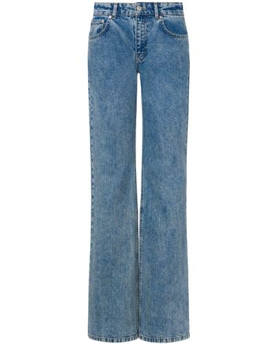 Moschino Jeans Tief sitzende Straight-Leg-Jeans - Blau