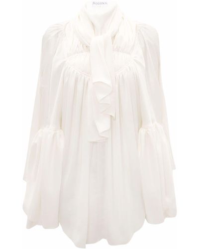 JW Anderson Cowl-neck Flared Blouse - White