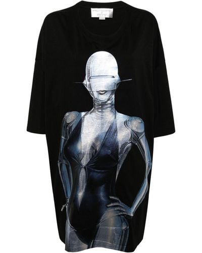 Stella McCartney X Surayama robe à imprimé Sexy Robot - Noir